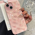 Fairy Girl Water Ripple Heart Pattern Shockproof Case for iPhone 17 17E 16 15 14 13 12 11 Pro Max Hollow Heart Case Funda Bumber